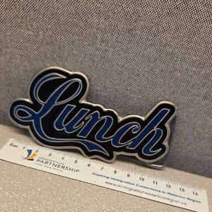 Blue and Black Heavy Metal Belt Buckle